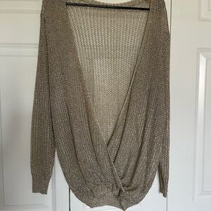 Zara metallic thread knit sweater